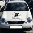 Autoaufkleber Katze Motorhaube