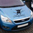 Autoaufkleber Katze Motorhaube