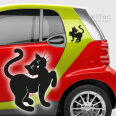 Autoaufkleber Katzen Katze 2er Set Sticker
