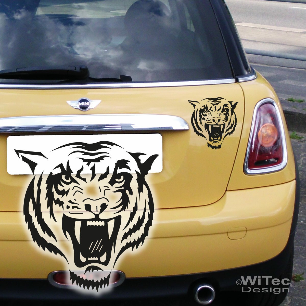 Aufkleber Sticker Achtung Tiger Autoaufkleber 