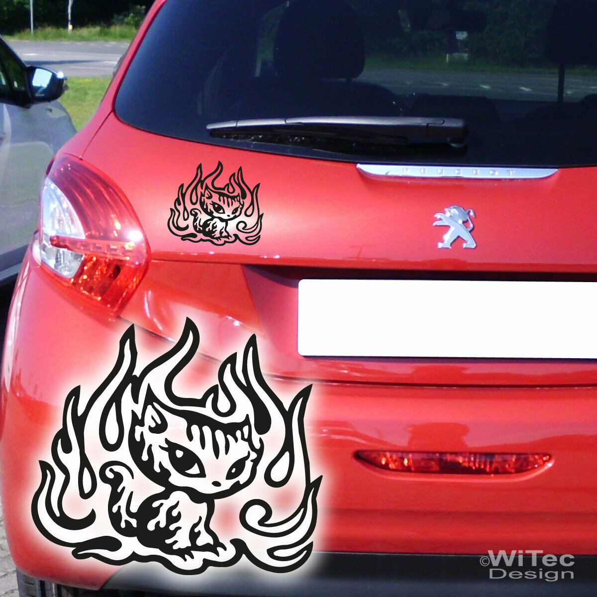 Autoaufkleber Katze Flaming Kitty Auto Aufkleber