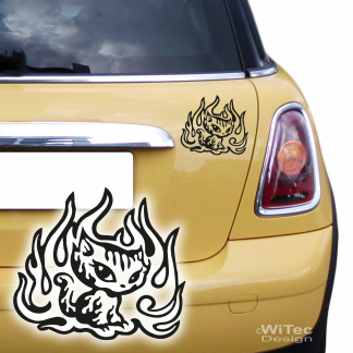Autoaufkleber Katze Flaming Kitty Auto Aufkleber