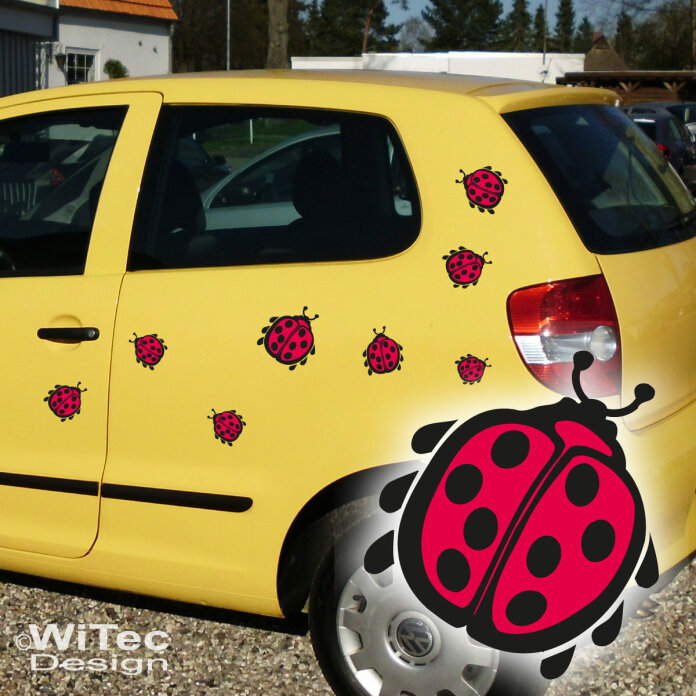 Autoaufkleber Marienkäfer Käfer Auto Aufkleber