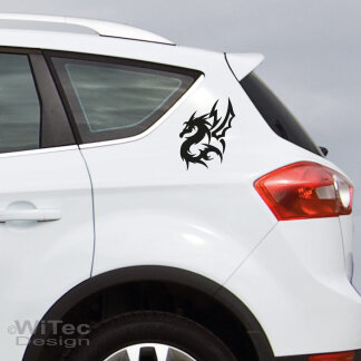 Drache Drachen Dragon 2x Tribal Tattoo Sticker