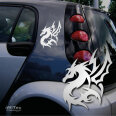 AA079 Drache Drachen Dragon 2x Tribal Tattoo Aufkleber sticker