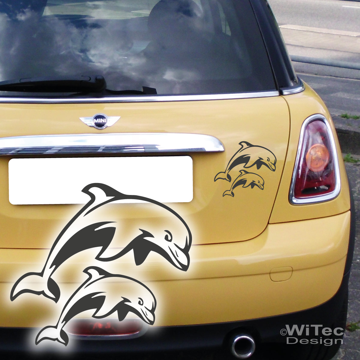 Autoaufkleber 2er Set - Witzige Motive Für Beulen & Kratzer | UV-beständig & Rückstandslos Entfernbar