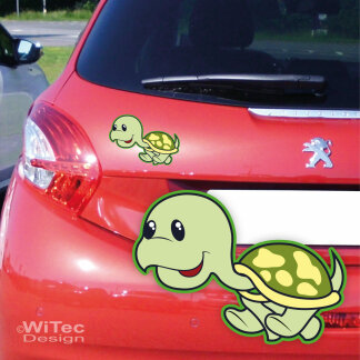 AA121 TURTLE Schildkröte 2er SET Autoaufkleber Aufkleber Sticker