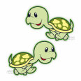 AA121 TURTLE Schildkröte 2er SET Autoaufkleber Aufkleber Sticker