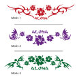 HIBISKUS TRIBAL Blumen Aufkleber Schmetterling