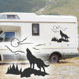 Wohnmobil Aufkleber Heulender Wolf Wohnwagen Camper