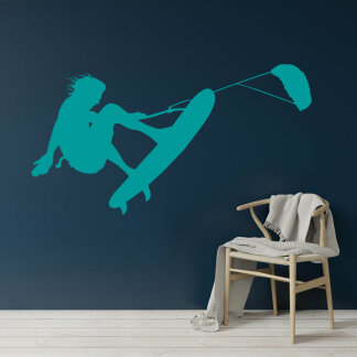 Wandtattoo Kitesurfing Wandaufkleber Silhouette