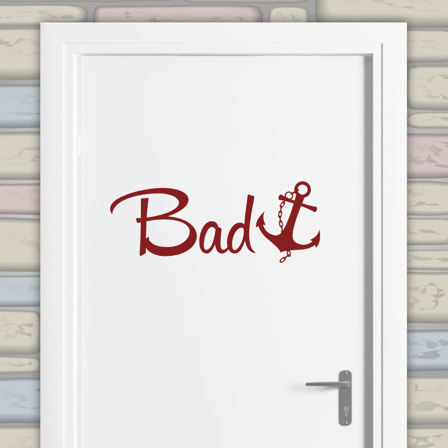 Türaufkleber Bad mit Anker | abc-aufkleber.de