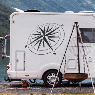 Wohnmobil Aufkleber Kompass Windrose Wohnwagen Camper