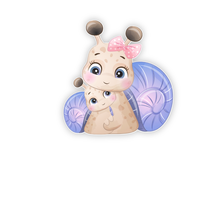 Türaufkleber Süße Schnecken Wunschname Kinderzimmer