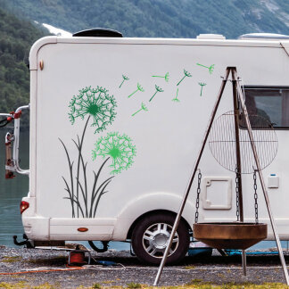 Wohnmobil Aufkleber Pusteblume Löwenzahn Wohnwagen...