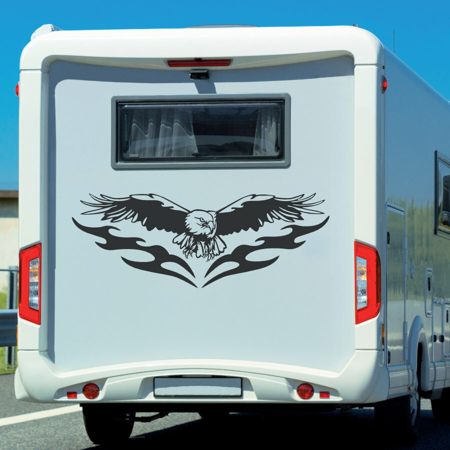 Wohnmobil Aufkleber Adler mit Tribal