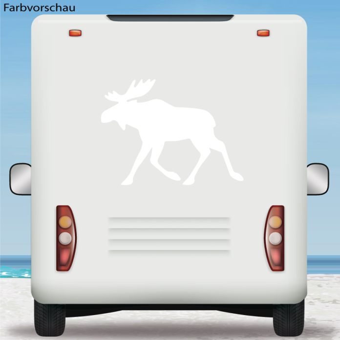 Elch Hirsch Aufkleber Wohnmobil Caravan Camper Womo
