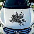 Autoaufkleber Pegasus Pferd Flügel Motorhauben Aufkleber