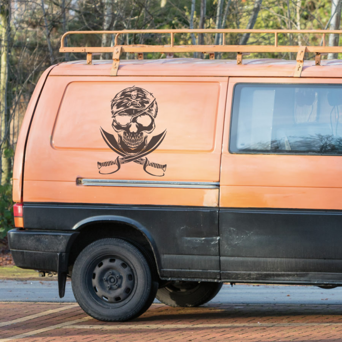 Wohnmobil Aufkleber Totenopf Skull Wohnwagen Camper