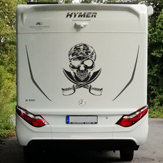 Wohnmobil Aufkleber Totenopf Skull Wohnwagen Camper