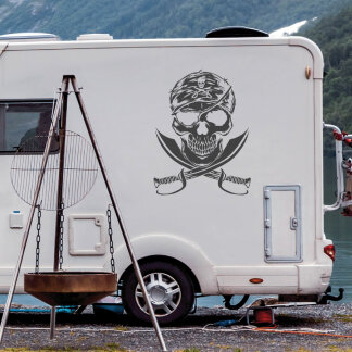 Wohnmobil Aufkleber Totenopf Skull Wohnwagen Camper