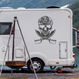 Wohnmobil Aufkleber Totenopf Skull Wohnwagen Camper