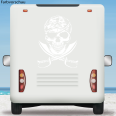 Wohnmobil Aufkleber Totenopf Skull Wohnwagen Camper