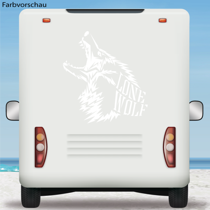 Wohnmobil Aufkleber Lone Wolf Wohnwagen CaravanTattoo