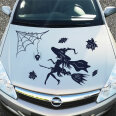 Autoaufkleber Hexe Spinne Halloween Auto Aufkleber