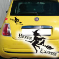 Autoaufkleber Hexe Katze Hexen Express Auto Aufkleber