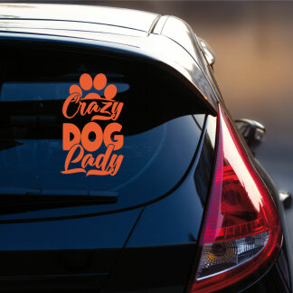 Autoaufkleber Crazy Dog Lady Pfote Auto Aufkleber
