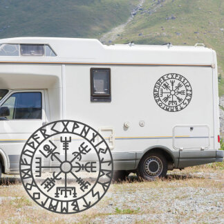 Wohnmobil Aufkleber Wikinger Kompass Vegvisir