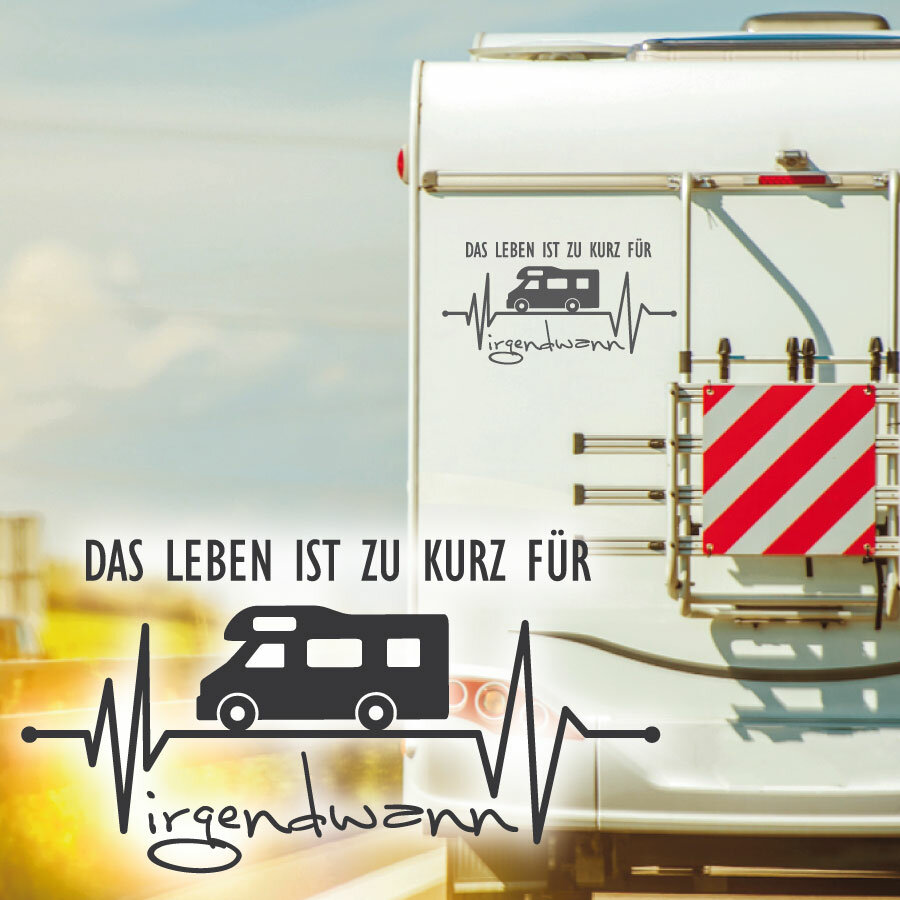 Womo Camping mit Hund Herzschlag Wohnmobil' Sticker
