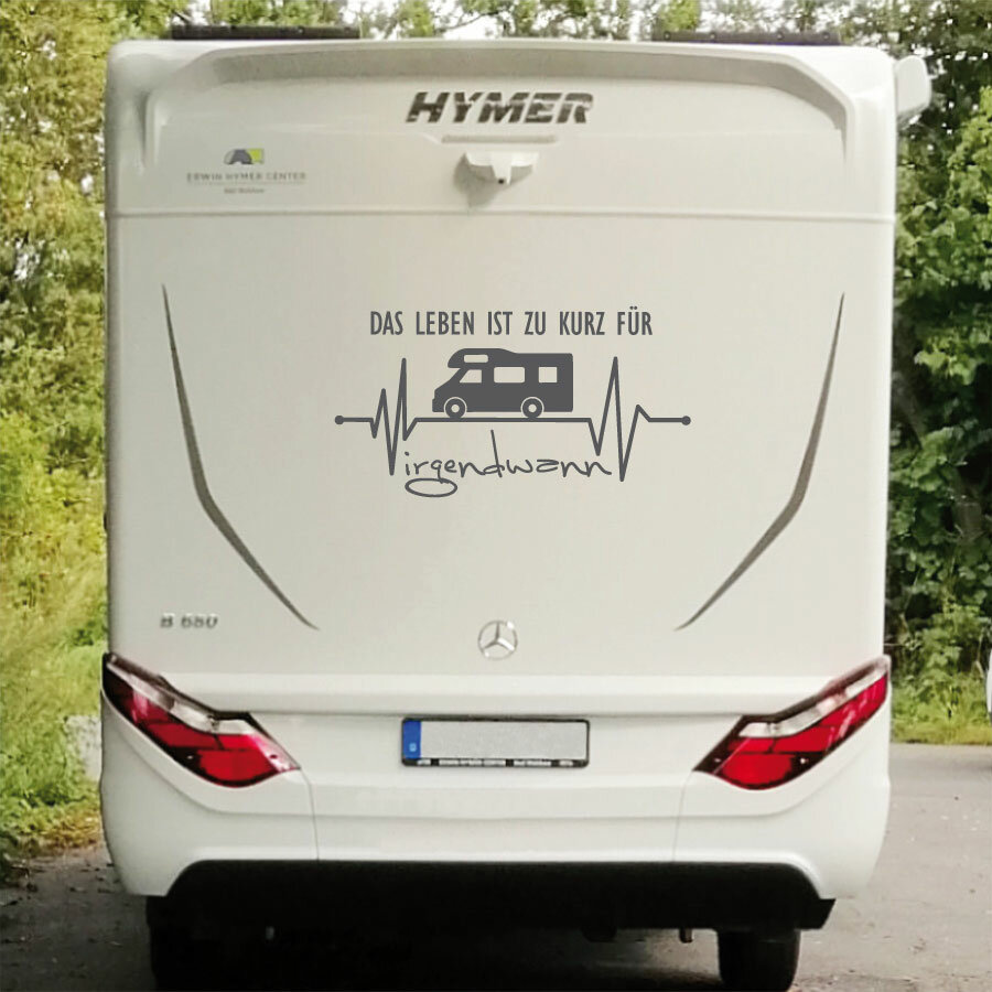 Herzschlag Wohnmobil jetzt Spruch 50cm B49a Auto Aufkleber Camper Tour  Urlaub