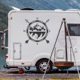 Wohnmobil Aufkleber Windrose Kompass Berge Wohnwagen Caravan