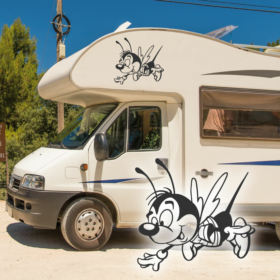 Berge und Wald Camper Wohnmobil Wohnwagen Camping Aufkleber