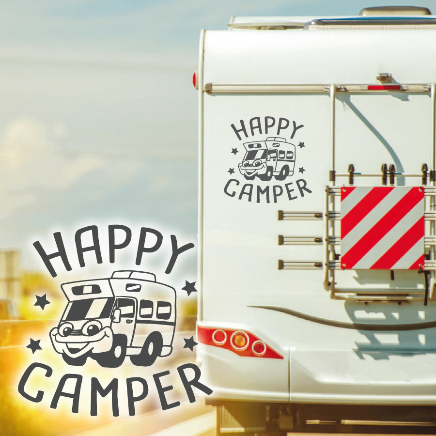 Wohnmobil Aufkleber Happy Camper