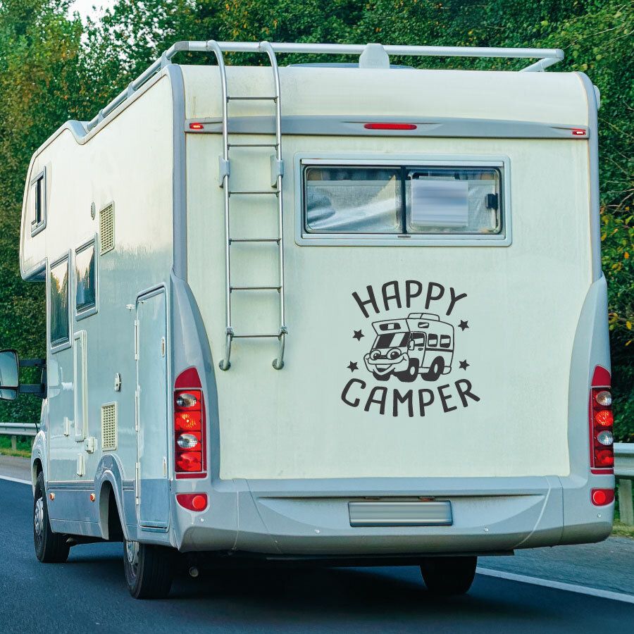 Aufkleber für Auto Happy camper