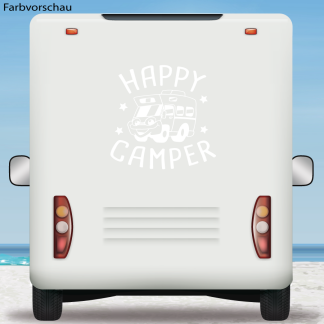 Wohnmobil Aufkleber Happy Camper Lustig Caravan
