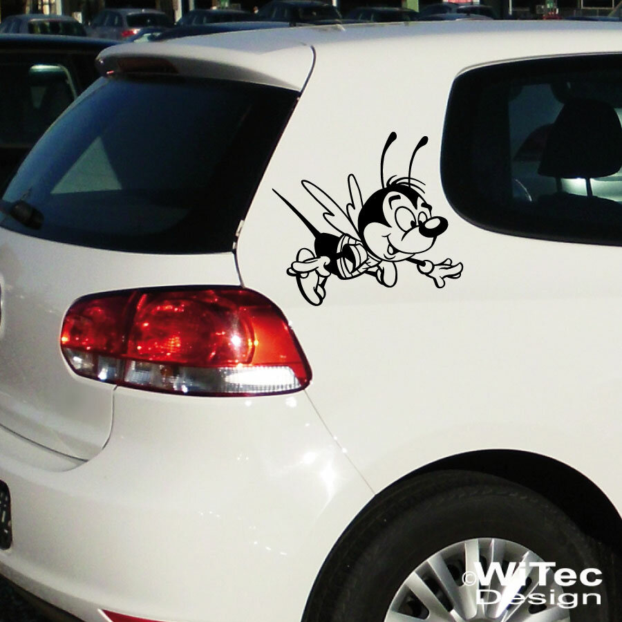 Kaufe Kreative lustige Cartoon Aufkleber Lächeln Biene Auto große Augen  Aufkleber Biene Aufkleber PVC Auto Aufkleber lustige Dekoration