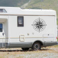Wohnmobil Aufkleber Kompass Windrose Camper