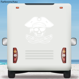 Wohnmobil Aufkleber Totenkopf Skull Pirat Wohnwagen Camper