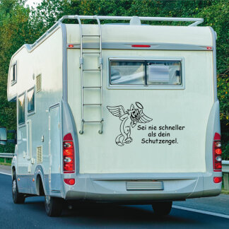 Wohnmobil Aufkleber Schutzengel Katze Wohnwagen