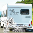 Wohnmobil Aufkleber Schutzengel Katze Wohnwagen