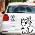 Autoaufkleber süße Katze mit Schmetterling Aufkleber Auto
