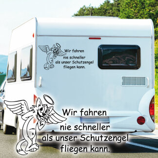 Wohnmobil Aufkleber Schutzengel Wir fahren nicht...