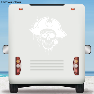 Wohnmobil Aufkleber Totenkopf Skull Camping Wohnwagen