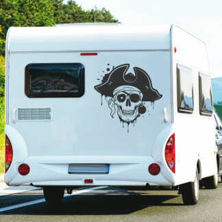 Wohnmobil Aufkleber Totenkopf Skull Pirat Camping Wohnwagen