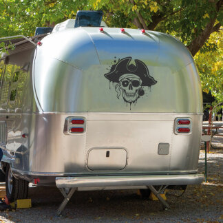 Wohnmobil Aufkleber Totenkopf Skull Pirat Camping Wohnwagen