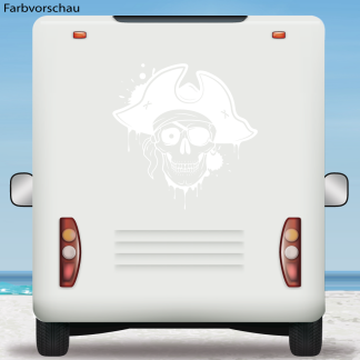Wohnmobil Aufkleber Totenkopf Skull Pirat Camping Wohnwagen